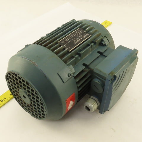 Reliance Type AM 80Z AA2 1.2Hp Electric Motor 250-277/440-480V  3Ph 3370RPM
