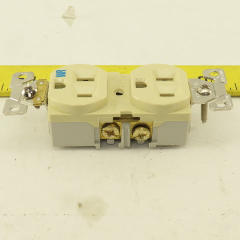 Cooper WRBR15V 15A 125V 3 Wire 2 Pole Commercial Grade Duplex Ivory Lot Of 9