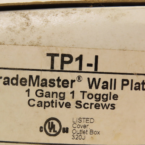 Trade Master TP1-I 1 Gang Light Switch Cover Ivory Lot Of 30