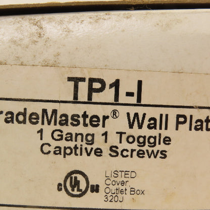 Trade Master TP1-I 1 Gang Light Switch Cover Ivory Lot Of 30