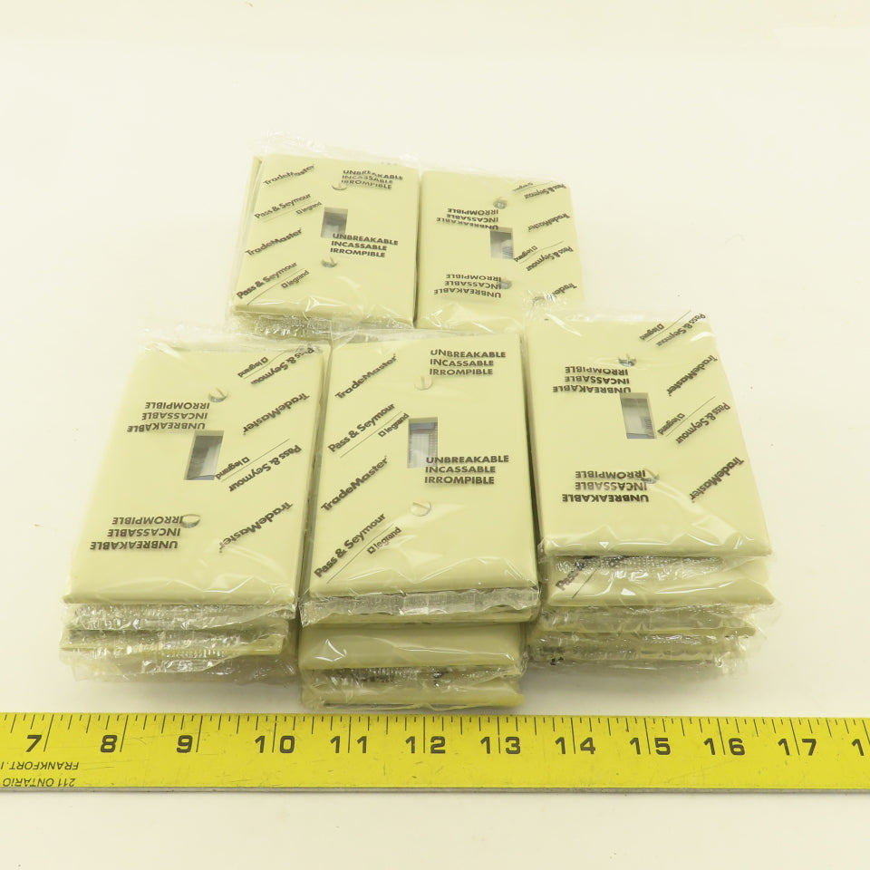 Trade Master TP1-I 1 Gang Light Switch Cover Ivory Lot Of 30