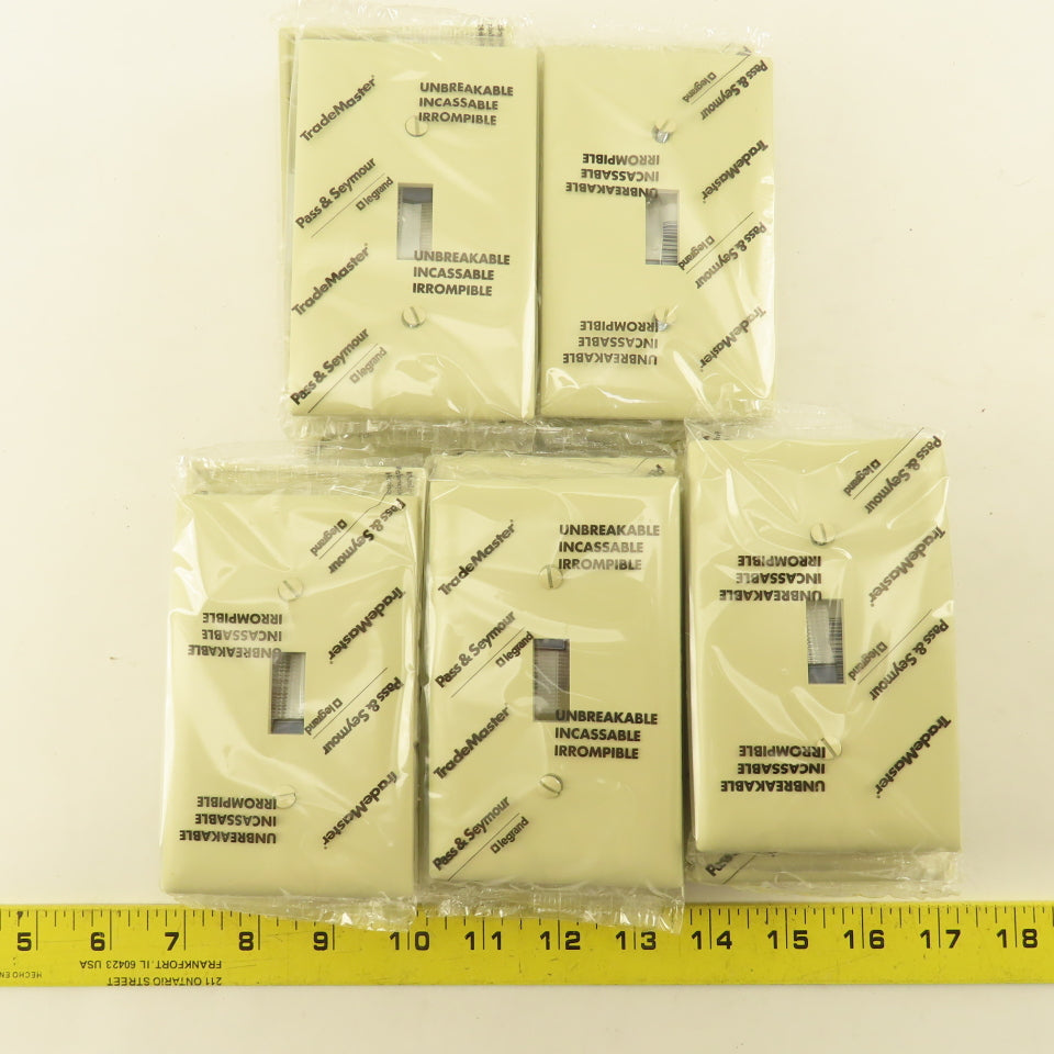 Trade Master TP1-I 1 Gang Light Switch Cover Ivory Lot Of 30