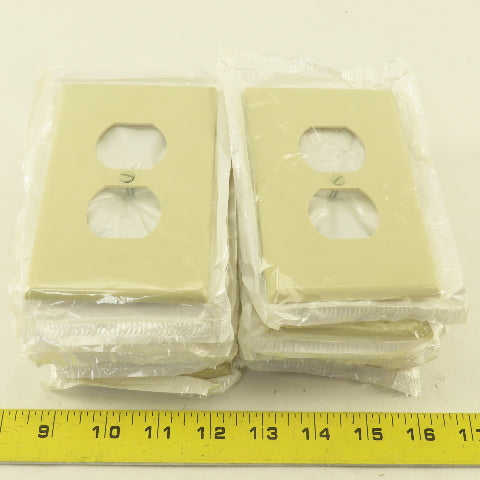 Leviton 221-PJ8-I 1 Gang Wall Plate Thermoplastic Ivory Lot Of 22