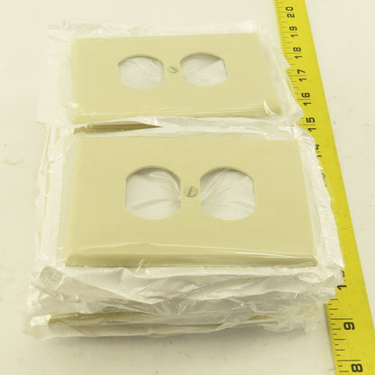 Leviton 221-PJ8-I 1 Gang Wall Plate Thermoplastic Ivory Lot Of 22