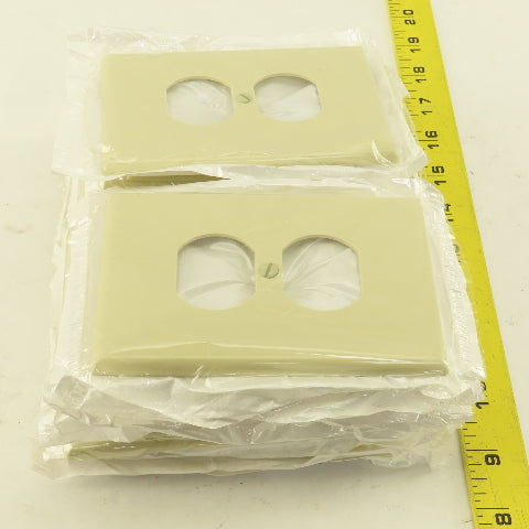 Leviton 221-PJ8-I 1 Gang Wall Plate Thermoplastic Ivory Lot Of 22