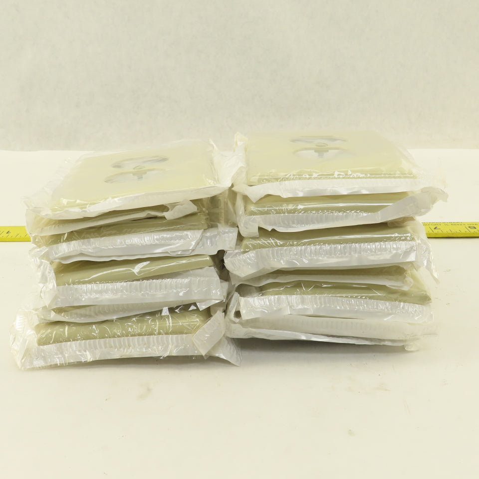 Leviton 221-PJ8-I 1 Gang Wall Plate Thermoplastic Ivory Lot Of 22