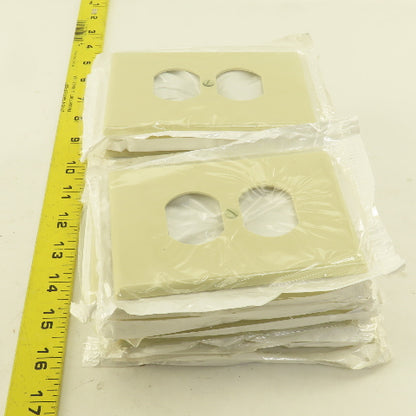 Leviton 221-PJ8-I 1 Gang Wall Plate Thermoplastic Ivory Lot Of 22