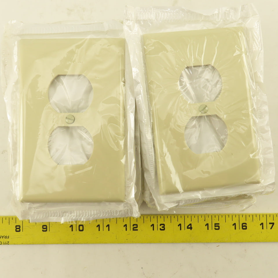 Leviton 221-PJ8-I 1 Gang Wall Plate Thermoplastic Ivory Lot Of 22