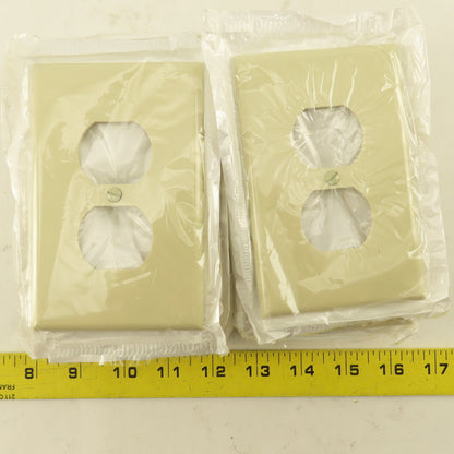 Leviton 221-PJ8-I 1 Gang Wall Plate Thermoplastic Ivory Lot Of 22