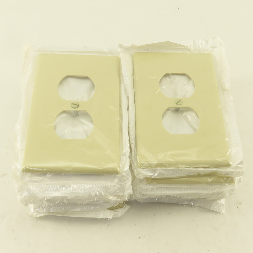 Leviton 221-PJ8-I 1 Gang Wall Plate Thermoplastic Ivory Lot Of 22