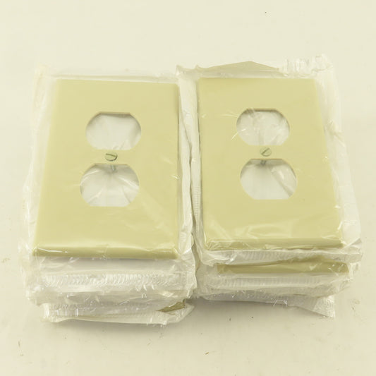 Leviton 221-PJ8-I 1 Gang Wall Plate Thermoplastic Ivory Lot Of 22