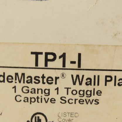 Trade Master TP1-I Unbreakable Toggle Wall Plate Cover Ivory Lot Of 25