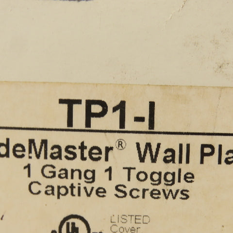 Trade Master TP1-I Unbreakable Toggle Wall Plate Cover Ivory Lot Of 25