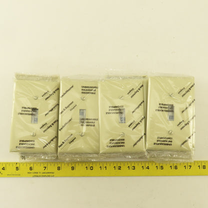 Trade Master TP1-I Unbreakable Toggle Wall Plate Cover Ivory Lot Of 25