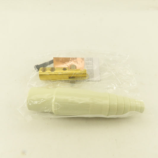 Hubbell HBL300MW 600VAC 300A Single Pole Male Plug White