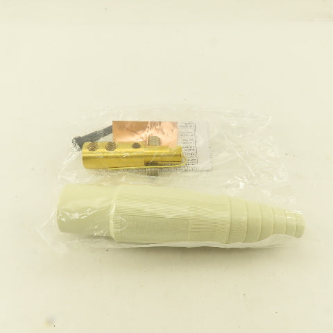 Hubbell HBL300MW 600VAC 300A Single Pole Male Plug White
