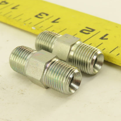 1/8"-28 (-2) Double Ended Inverted Flare Union Stainless Steel Lot Of 2