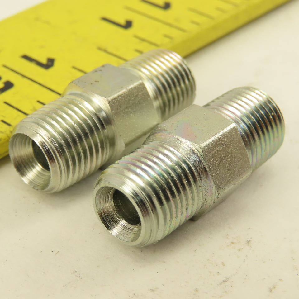 1/8"-28 (-2) Double Ended Inverted Flare Union Stainless Steel Lot Of 2