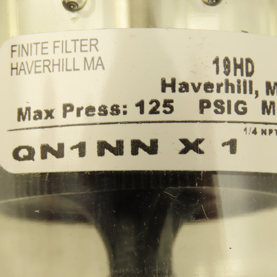 Parker QN1NN X1 1/4" NPT Polyurethane 125PSI  Compressed Air Filter Assembly