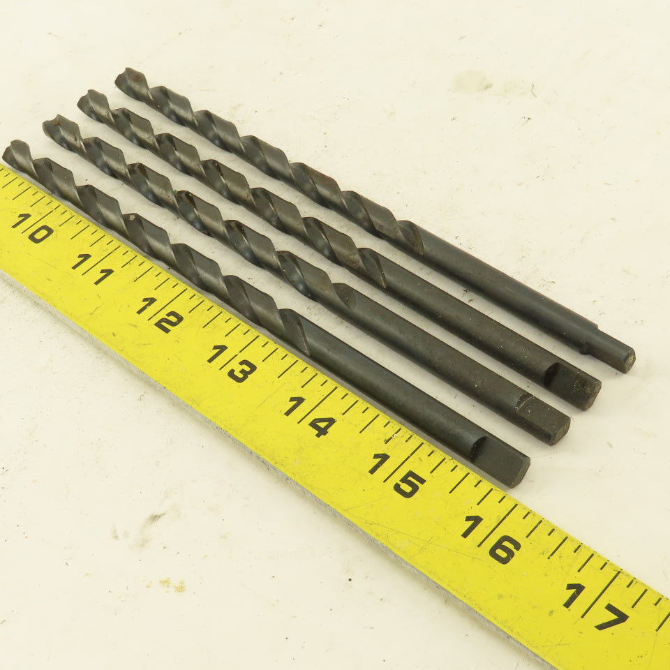 5/16" Dia. 2 Flute Twist Drill Straight Shank 118° 7" OAL Lot of 4