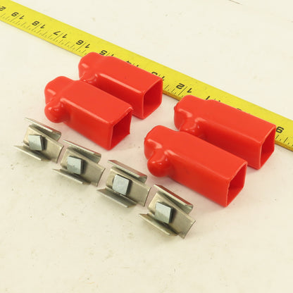 9687657 Cable Terminal Clamp & Red Boot Lot Of 4