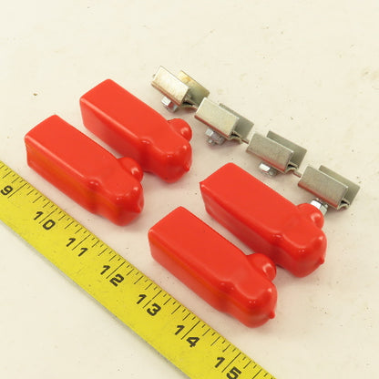 9687657 Cable Terminal Clamp & Red Boot Lot Of 4