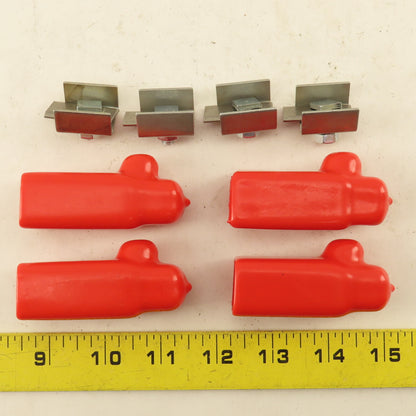 9687657 Cable Terminal Clamp & Red Boot Lot Of 4