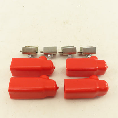 9687657 Cable Terminal Clamp & Red Boot Lot Of 4