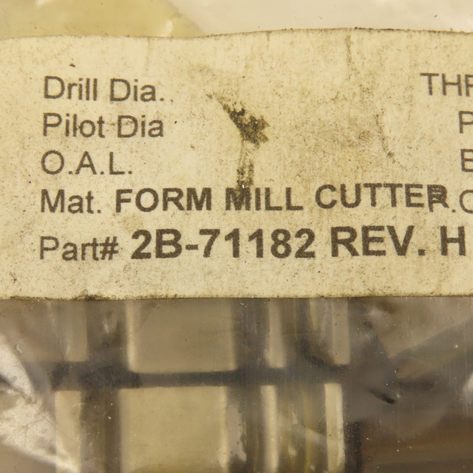 Wetmore 2B-71182 Hobbing Form Mill Cutters Set 5 Lot of 4