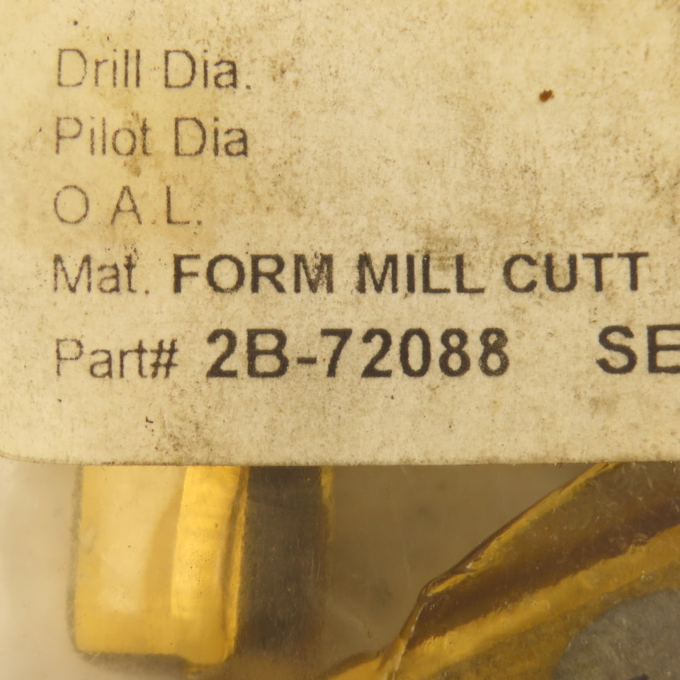 Wetmore 2B-72088 Hobbing Form Mill Cutters Set 4 Lot of 4