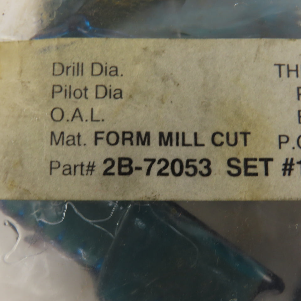 Wetmore 2B-72053 Hobbing Form Mill Cutters Set 11 Lot of 4