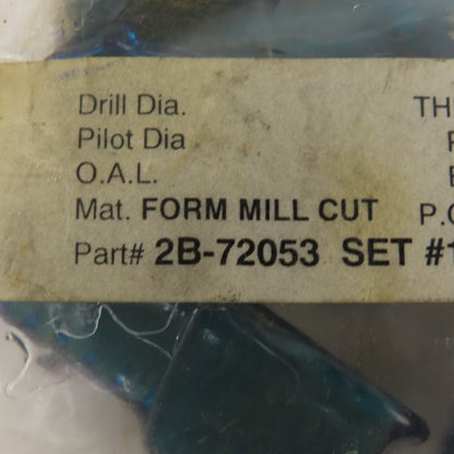 Wetmore 2B-72053 Hobbing Form Mill Cutters Set 11 Lot of 4