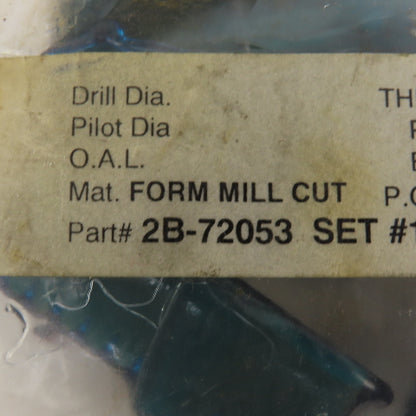 Wetmore 2B-72053 Hobbing Form Mill Cutters Set 11 Lot of 4