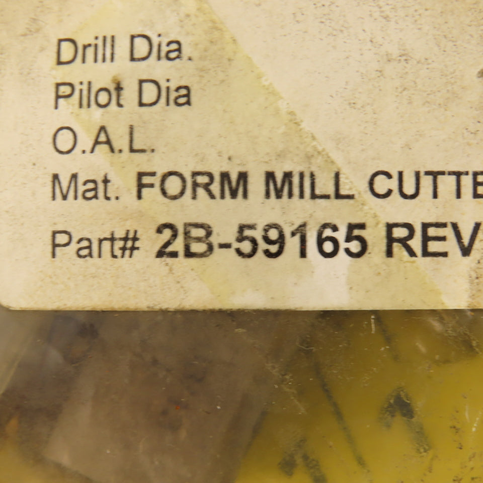 Wetmore 2B-59165 Hobbing Form Mill Cutters Set 2 Lot of 4