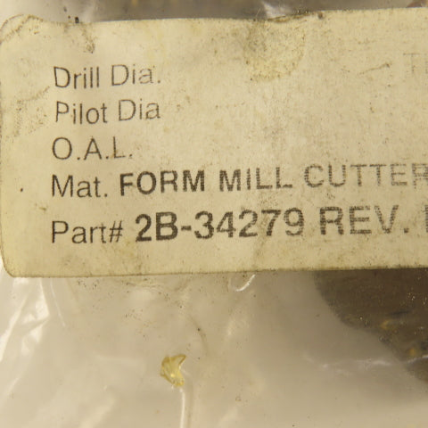Wetmore 2B-34279 Hobbing Form Mill Cutters Set 2 Lot of 4