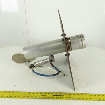 4" Pneumatic Controlled Dump Valve Dry Bulk Material 18" x 18" Mount