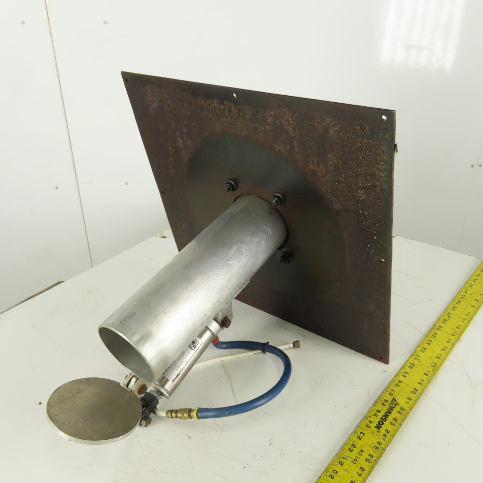 4" Pneumatic Controlled Dump Valve Dry Bulk Material 18" x 18" Mount