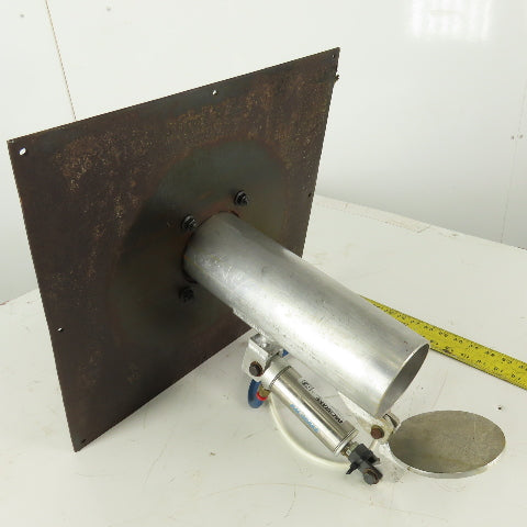 4" Pneumatic Controlled Dump Valve Dry Bulk Material 18" x 18" Mount