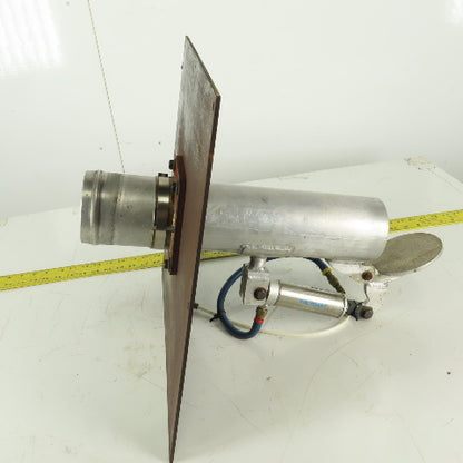 4" Pneumatic Controlled Dump Valve Dry Bulk Material 18" x 18" Mount