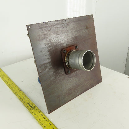 4" Pneumatic Controlled Dump Valve Dry Bulk Material 18" x 18" Mount