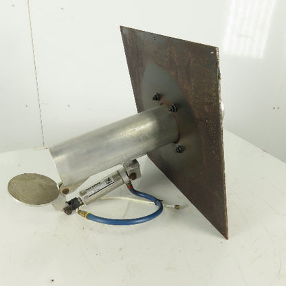 4" Pneumatic Controlled Dump Valve Dry Bulk Material 18" x 18" Mount