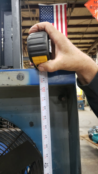 Quincy 350 Rotary Screw Air Compressor 25-1/2" Dia After Cooler Fan 230/460V 3Ph
