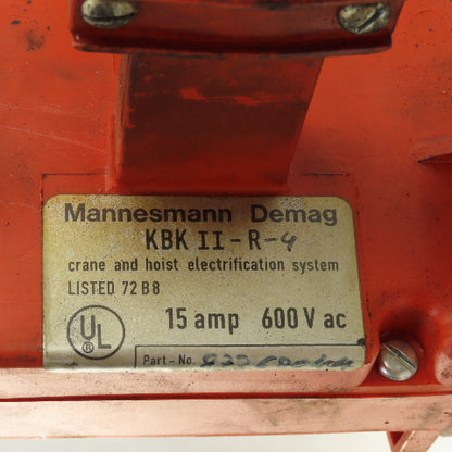 Demag KBK II-R4 600V 15A 4 Pole Internal Current Collector Parts/ Repair
