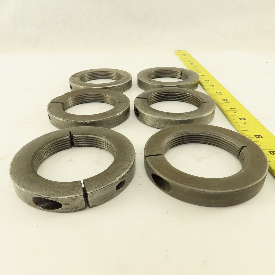 2-3/8" - 12  Threaded Split Ring Shaft Lock Collar Lot of 6