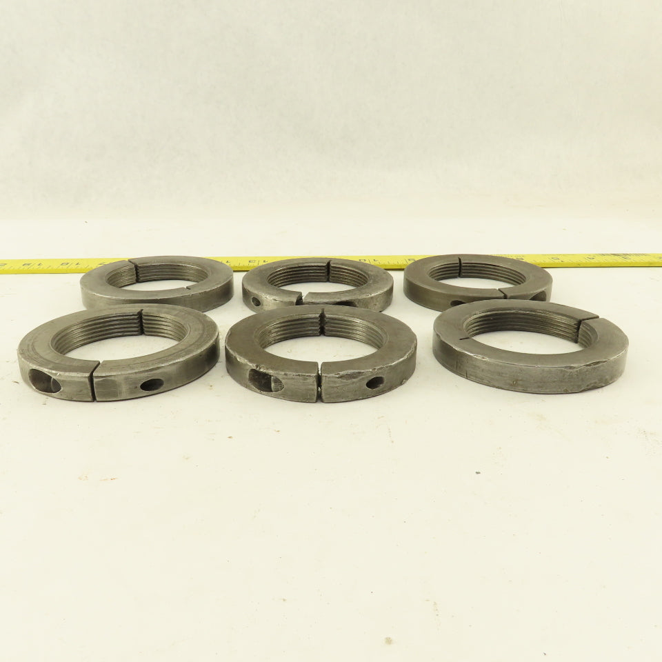 2-3/8" - 12  Threaded Split Ring Shaft Lock Collar Lot of 6
