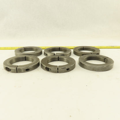 2-3/8" - 12  Threaded Split Ring Shaft Lock Collar Lot of 6