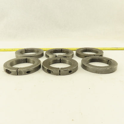 2-3/8" - 12  Threaded Split Ring Shaft Lock Collar Lot of 6