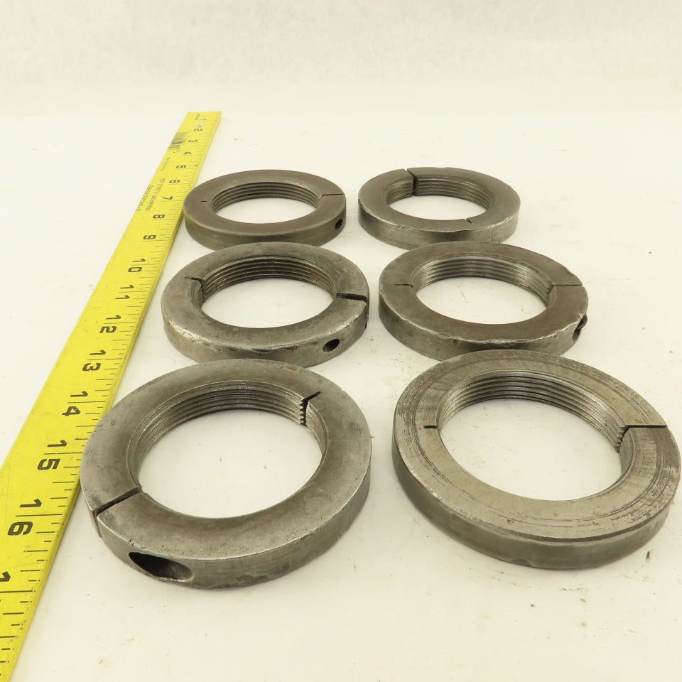 2-3/8" - 12  Threaded Split Ring Shaft Lock Collar Lot of 6