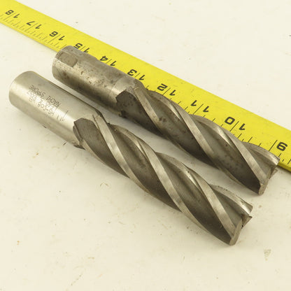 Nachi 1" Dia. 4 Flute High Speed Steel End Mill 3-3/4" LOC 6-1/4" OAL Lot of 2
