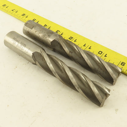Nachi 1" Dia. 4 Flute High Speed Steel End Mill 3-3/4" LOC 6-1/4" OAL Lot of 2